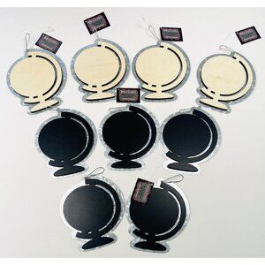 Lot 9 Make It Love It Wood & Chalkboard Shapes on Metal 5.5" GLOBE #SPA06133 NWT